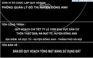 bán lô đất đẹp thôn thạc quả - x. đông anh - tp. hn. dt : 42,6m2. mặt tiền 4,77m. hậu nở 4,79m
