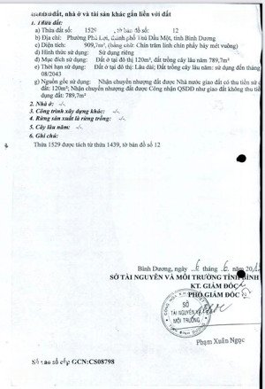 bán đất tại phường phú lợi, thủ dầu một, bình dương, 12,5 tỷ, 909 m2