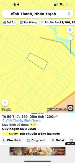 bán đất tại vĩnh thanh, nhơn trạch. pháp lý đầy đủ, cơ hội đầu tư sinh lời nhanh, cơ hội có một