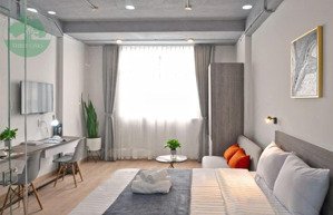 cho thuê chdv studuo, 1pn có ban công rộng mặt tiền khánh hội, gần cầu ông lãnh q4 full nội thất