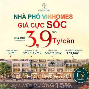 nhà phố 4 tầng vinhomes full giá 3,9 tỷ hoặc kh chỉ tt 15% ký hdmb 