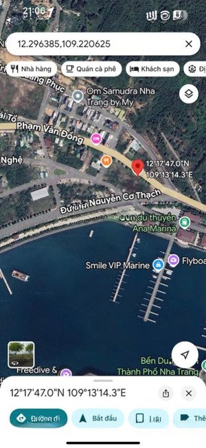 bán lô đất biệt thự mặt tiền đường phạm văn đồng đối diện bến du thuyền rất đẹp tp nha trang