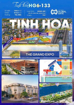 bán hg6 - 133, biệt thự song lập đắt giá nhất phân khu tinh hoa, vinhomes global gate cổ loa.