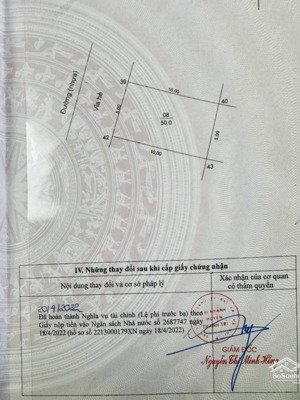 bán gấp đấu giá đại áng thanh trì, lô đất 50m,mt 5m, giá chỉ 6,69 tỷ, vỉa hè rộng, đường ô tô tránh