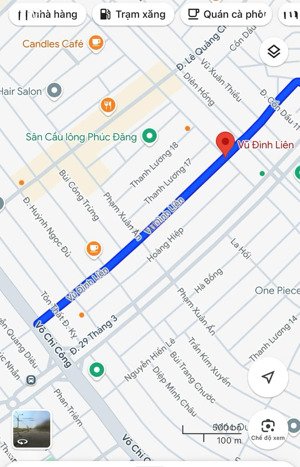 bán đất mặt tiền vũ đình liên, hòa xuân - đường 7.5m thông võ chí công - giá 5.5 tỉ tl