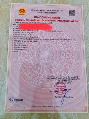 bán gấp 119,5 m2 đất thổ cư mt 5 mét. chính chủ