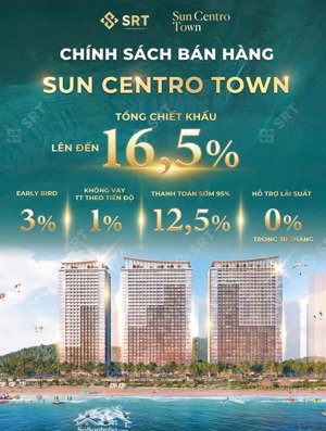 chỉ 600tr sở hữu căn hộ sun centro town vịnh sản hạ long - quỹ căn vip mặt biển tầng cao ck 16,5%