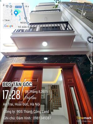 Bá,n Nhà An Trai - Vân Canh, 37m2*5Tầng(4PN+5WC) . Ngõ thông vài bước ra đường 10m ôtô đỗ.