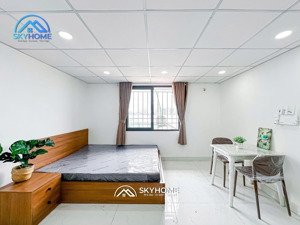 phòng trọ 35m2 full nội thất ngay nguyễn gia trí gần đh văn lang hutech ngoại thương kinh tế gtvt