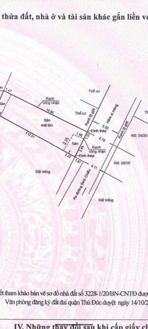 Bán lô đất HXH Bình chiều Thủ Đức Diện Tích 71.8m2 Giá 3 tỷ 650 SHR sang tên công chứng trong ngày ( Tặng Nhà Free )