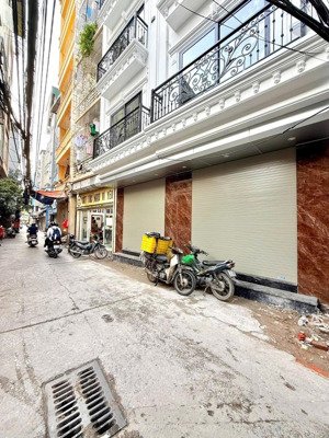 bán căn nhà xây mới 5tầng mặt ngõ thông, ô tô tránh, kinh doanh( phố định công thượng, vũ tông phan