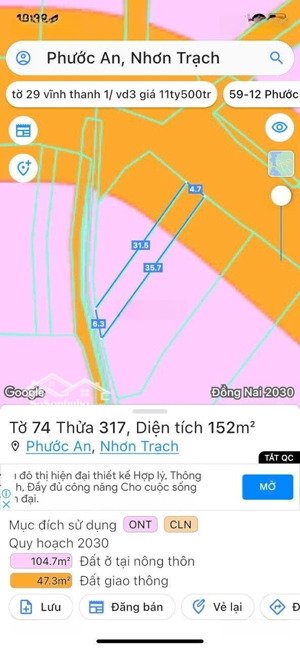 bán đất mặt tiền đường hùng vương, có thổ cư, gần chợ, sát khu dân cư, bán cắt lỗ