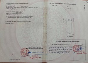 chính chủ cần bán nhanh lô thổ cư 369m2, đại bản, phường hồng an, hải phòng.