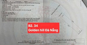 bán đất khu a golden hills đà nẵng, đường 10.5m, sổ đỏ chính chủ, giá chỉ 3.79 tỷ, đầu tư tốt