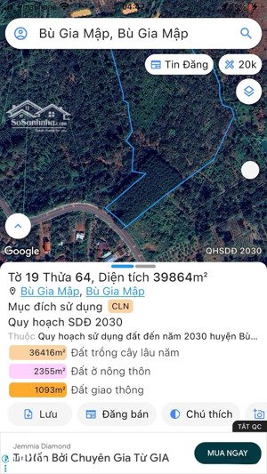 bán đất dt 741 bù gia mập bình phước