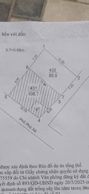 bán đất giá rẻ mặt phố phú xá - phú thượng. diện tích sổ đỏ: 200m2. mt: 11m - lô góc. 
