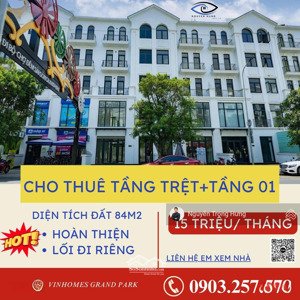 cho thuê nhà phố vinhomes grand park tầng trệt + lầu 1 gần trường học chỉ 15tr/tháng nhà mới