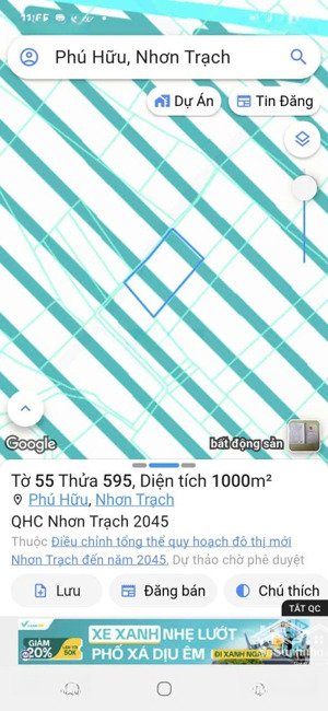 1000m2 đất vườn đường ô tô, xã phú hữu (đại phước), nhơn trạch, đồng nai