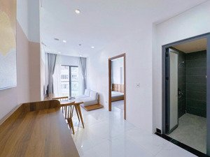 căn hộ 1 phòng khách + phòng ngủ bancol full nột thất - thang máy - hầm xe tại nguyễn xí.