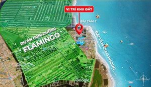 bán lô đất biển 100m2 giá 1,2 tỷ vị trí gần các tập đoàn flamingo.....