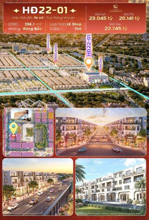 bán biệt thự vinhomes wonder city, 19,99 tỷ, 96m2, tân hội, đan phượng, hà nội