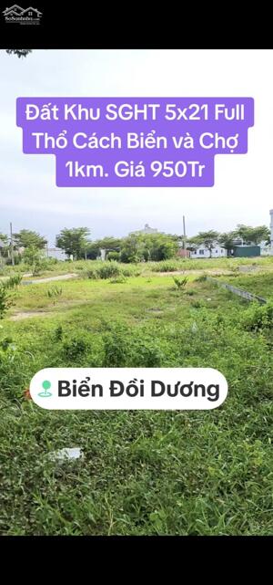 Đất Khu Dân Cư Sài Gòn Hàm Tân 5x21 Full Thổ. Giá Chỉ 950tr