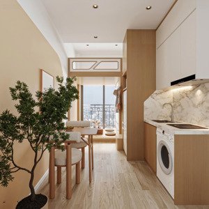 bóc tem ccmn 25m2 xịn sò. có gác xép, full nội thất, ban công, máy giặt riêng tại cầu giấy