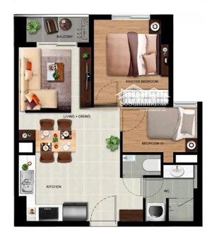 bán căn 2pn 1wc 56m2 giá 1.65 tỷ rẻ nhất toà midori park the view. khai thác cho thuê ngay 10 triệu