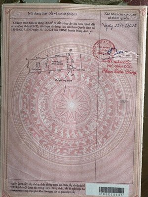 bán đất thôn ngọc chi, xã vĩnh thanh mới