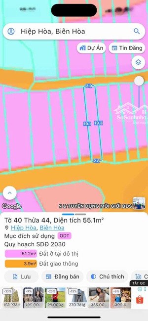 bán đất tặng nhà nát 2 mặt tiền kdc tái định cư hiệp hòa 1 mặt tiền trước công viên,