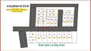 phân lô f0 kim anh minh phú sóc sơn với 23lô tài chính đầu tư nhỏ đường ô tô tránh
