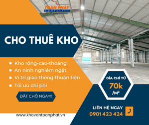 Kho bãi tiêu chuẩn công nghiệp tại Bình Dương