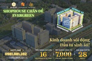 mở bán shophouse thương mại evergreen phường nếnh bắc giang