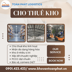 Kho diện tích linh hoạt, thuê theo nhu cầu