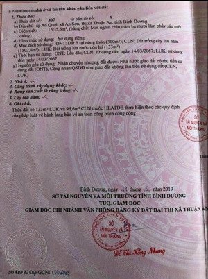 bán đất an sơn 39 sát vành đai 3, đường 5.5m xe tải, dt 23.6x178m, thổ cư 300m, giá tốt chỉ 7tr/m2