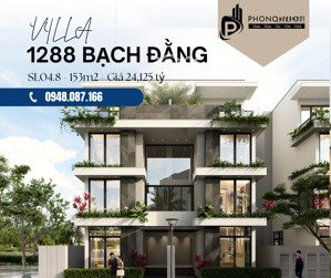 riverfront villa - biệt thự cạnh sông - 1288 bạch đằng, đối diện trung tâm hành chính thuỷ nguyên