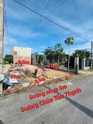 mặt tiền đất thổ đường nhựa chùa tôn thạnh, 169m2 giá đỉnh 800 triệu.