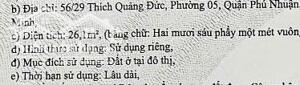 Nhà 2 tầng 3x9m 3PN 2WC 56/29 Thích Quảng Đức 4.65 tỷ