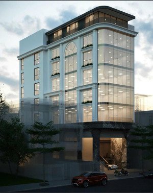 tòa văn phòng phố trần thái tông 155m2 mặt tiền 8,5m 8 tầng có hầm 98 tỷ