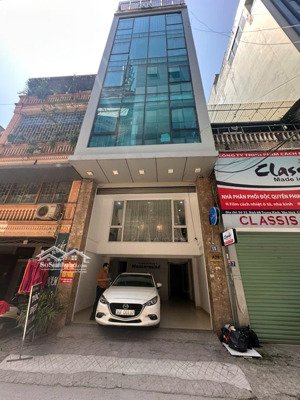 chính chủ cho thuê nhà trung kính đường đôi, 80m x 5 tầng mt: 6m thang máy, thông sàn, giá 50tr