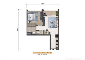 duy nhất căn condotel blanca city, 95 triệu/m2, 50m2, 1pn, 1wc, ở vũng tàu