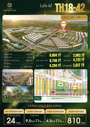 bán shophouse tại vinhomes golden city, 6,294 tỷ, 75m2, 4 tầng, mặt tiền 5m (th18-42)