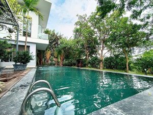 biệt thự 600m2 sổ đỏ + mở rộng hàng trăm m2, rẻ hơn mua đất sẵn nhà 2 tầng 5pn view hồ