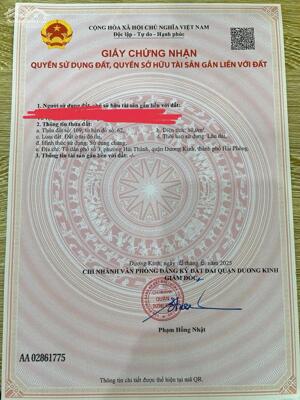 Bán đất Hải Thành - Dương Kinh - Hải Phòng