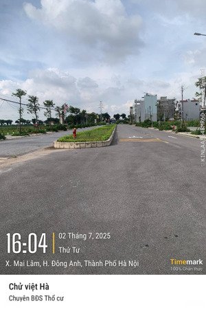 bán 56m2 đất view vườn hoa tái định cư bộ công an mai hiên, đông anh, hà nội