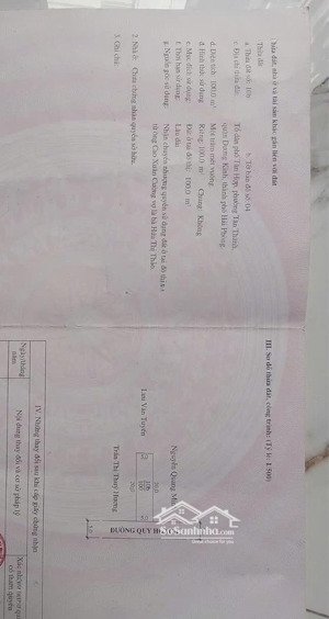 bán lô đất ngõ 125 tân thành - dương kinh , hải phòng. diện tích : 100m2 ngang 5m vuông vắ