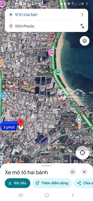 nhà mặt tiền đoàn trần nghiệp cách bãi biển hòn chồng 400m giá 120tr/m2