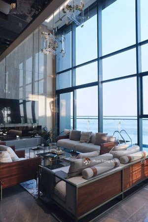 hiếm! sky villa 310m2 thông tầng, 5pn view thành phố, có phòng xông hơi, bonanza duy tân. giá 24 tỷ