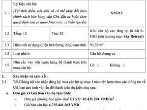 bán nhanh căn 3 phòng ngủ tầng trung toà s2 trục 12 sky retreat , phòng master view biệt thự đảo