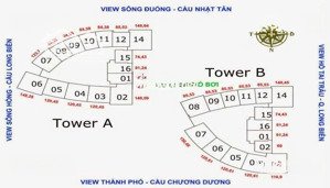 cho thuê căn hộ 2 phòng ngủ, view đẹp, nhìn ra sông hồng, 81m, 2 ngủ, 2wc, nội thất sang trọng